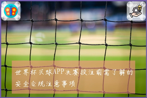 世界杯买球APP决赛投注前需了解的安全合规注意事项
