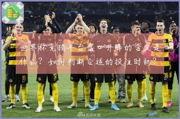世界杯竞猜平台盘口升降的含义是什么？如何判断合适的投注时机？