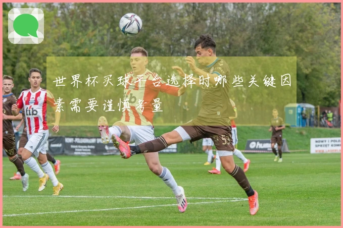 世界杯买球平台选择时哪些关键因素需要谨慎考量